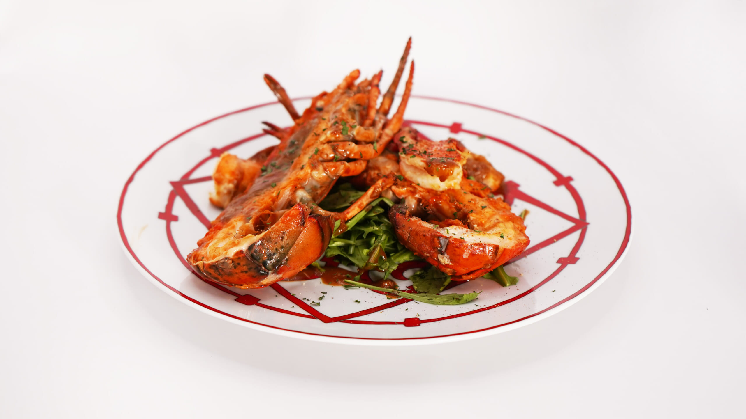 カナダ産オマール海老のソテー　オレンジアメリケーヌソース