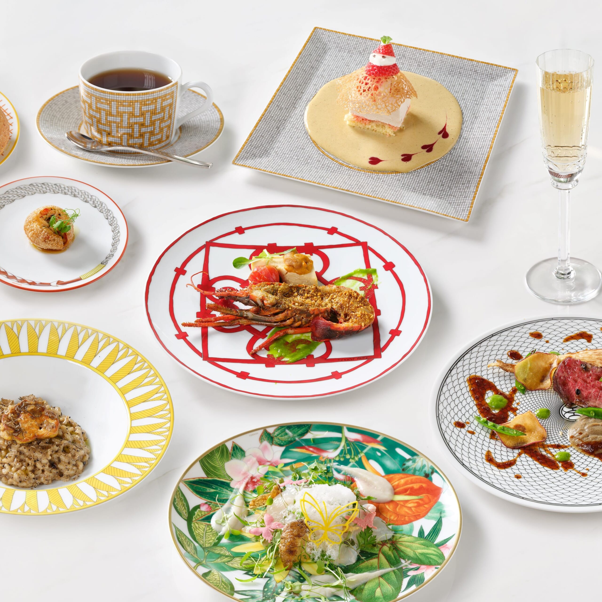 Luxury Plate Course　エルメスの食器にてご提供
